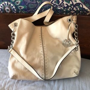 White leather oversized Michael Kors purse